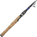 EOW XPEDITE PRO Portable Telescopic Casting and Spinning Fishing Rods, 24T Carbon Blanks & Solid Carbon Tip, Cork Handle, Travel Rod, Short Collapsible Rods