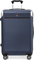 Travelpro Platinum Elite Hardside Expandable Checked Luggage, 8 Wheel Spinner, TSA Lock, Hard Shell Polycarbonate Suitcase, True Navy Blue, Checked Medium 25-Inch