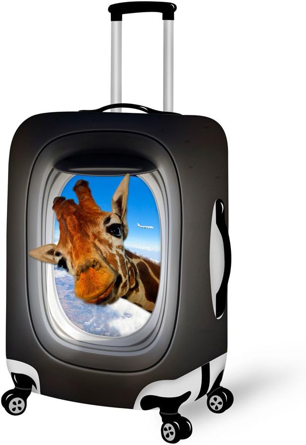 Giraffe Funny Travel Luggage Cover Anti-scratch Dust-Proof Baggage Suitcase Protector Fits 26-29 Inch Luggage