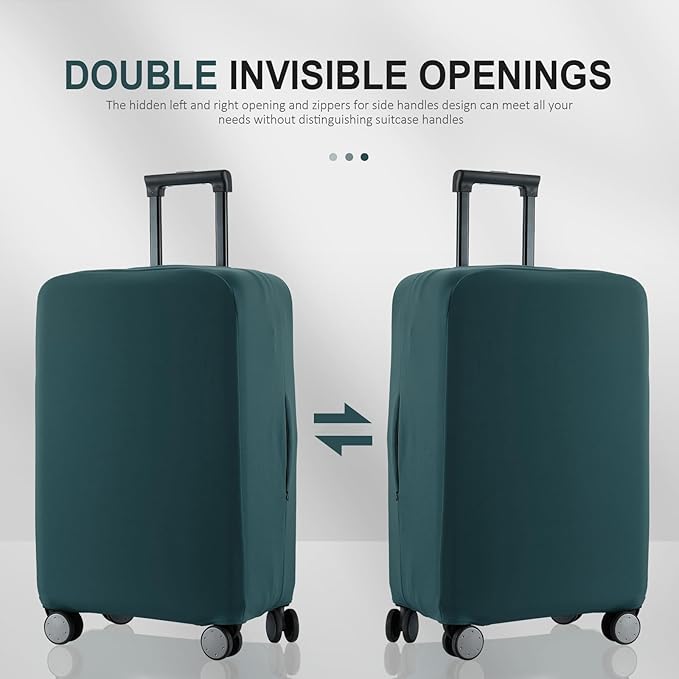 Travel Luggage Cover - Scratch-Resistant Fit 19-33 Inch, Avocado Green, 3XL