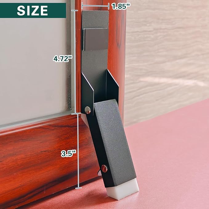 Door Stoppers for Bottom of Door, No Drilling Door Stopper, Door Holder to Keep Door Open, Under Door Noise Stopper, Drop Stops and Easy Install (Self-Adhesive Traceless Mounted)