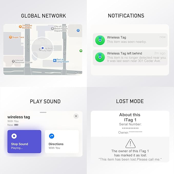2025 New [Apple MFi Certified] Air Tracker Tags-2 Pack, Smart Tracker, Item Finder for Apple Find My App(iOS Only), Tracker Tag Locator for Keys, Luggage, Satchel, Backpack etc