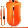 Swim Buoy & Drybag - for Swimmers, Open Water and Triathlon. Pull Buoy for Adults and Kids. Orange Signal Swimming Bubble