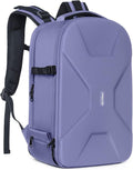 MOSISO Camera Backpack, DSLR/SLR/Mirrorless Photography Camera Bag 15-16 inch Waterproof Hardshell Case with Tripod Holder&Laptop Compartment Compatible with Canon/Nikon/Sony, Lavender Gray