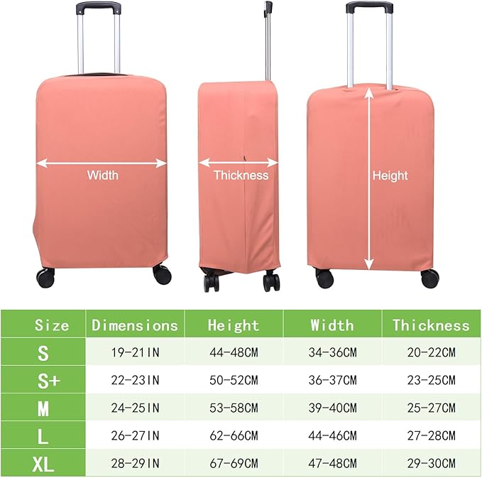 PATIKIL Luggage Cover, Suitcases Covers Elastic Carry on Cover Protector Washable Scratch-Resistant Fits 24-25 Inch Luggage for Travel Business Trips, Pink