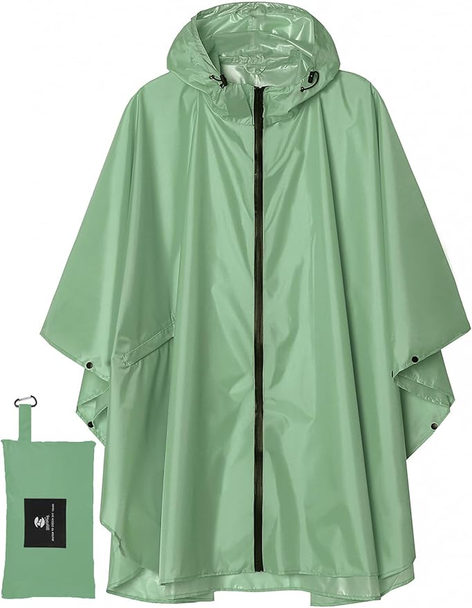 SaphiRose Unisex Rain Poncho Raincoat Hooded for Adults Women with Pockets