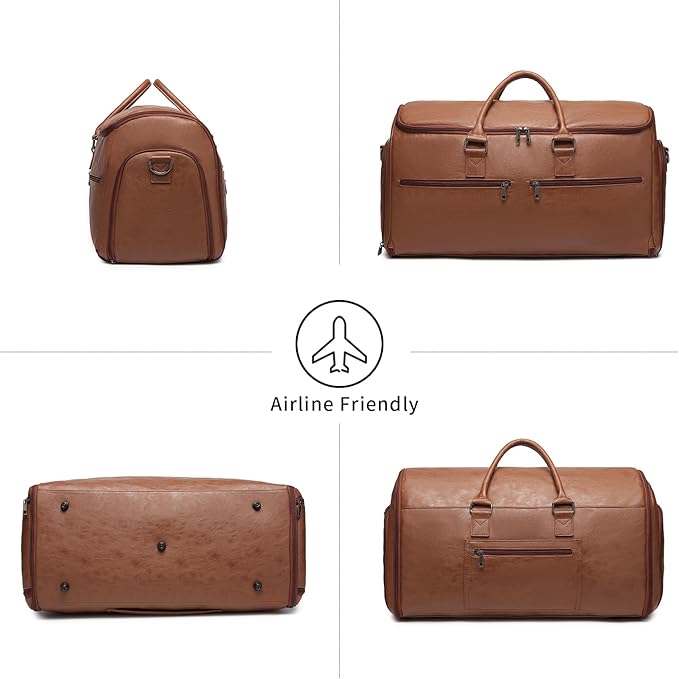 Carry On Garment Bag for Travel, Convertible Travel Garment Bag for Men Women, 2 in 1 Hanging Suitcase Suit Business Travel Bag