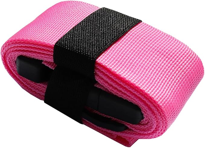 Luggage Straps for Suitcases TSA Approved-2 Pack Bright Personalized Luggage Belt Strap for Suitcase/Carry On Bag Luggage Accessories for Travel (Pink)
