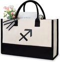 TOPDesign Embroidery Constellation Canvas Bag for Women (Sagittarius)