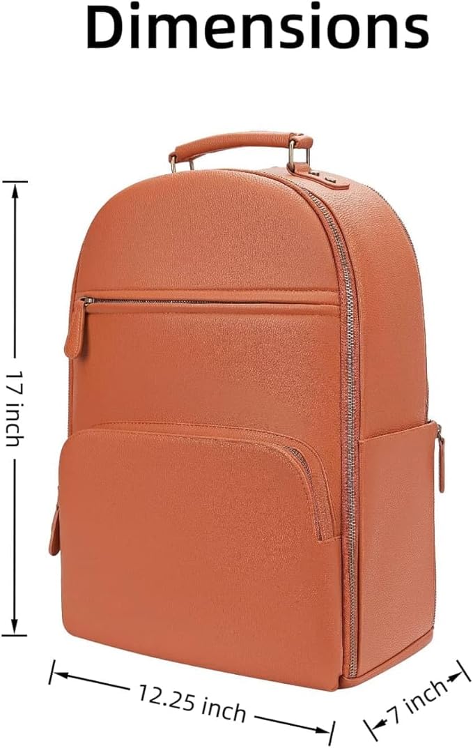 Camera Backpack Classic PU Leather for DSLR, Professional Camera Bag for Photographers with 15 Inch Laptop Compartment Large 20L