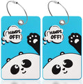 2PCS 2303 Bright Silicone Luggage tag (Blue)