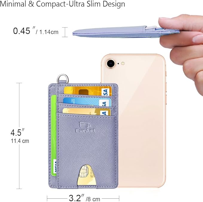FurArt Slim Minimalist Wallet, Front Pocket Wallets, RFID Blocking, Credit Card Holder for Men & Women