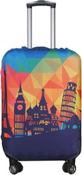 Explore Land Travel Luggage Cover Suitcase Protector Fits 23-26 Inch Case (Modern City, M)
