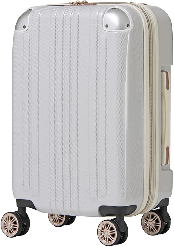 LEGEND WALKER Hardside Expandable Zipper Luggage, 24-inch, White Carbon, 5122-55-WHCB