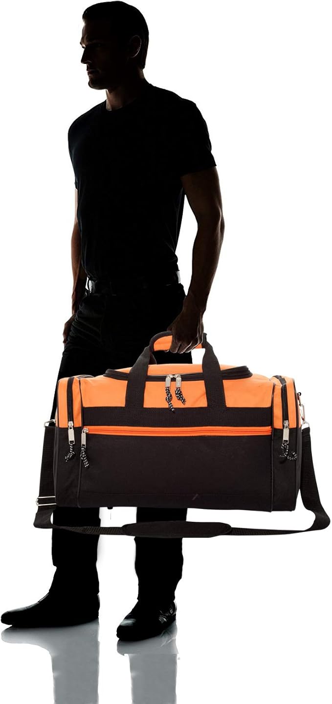 DALIX 17" Blank Duffle Bag Duffel Bag Travel Size Sports Durable Gym Bag