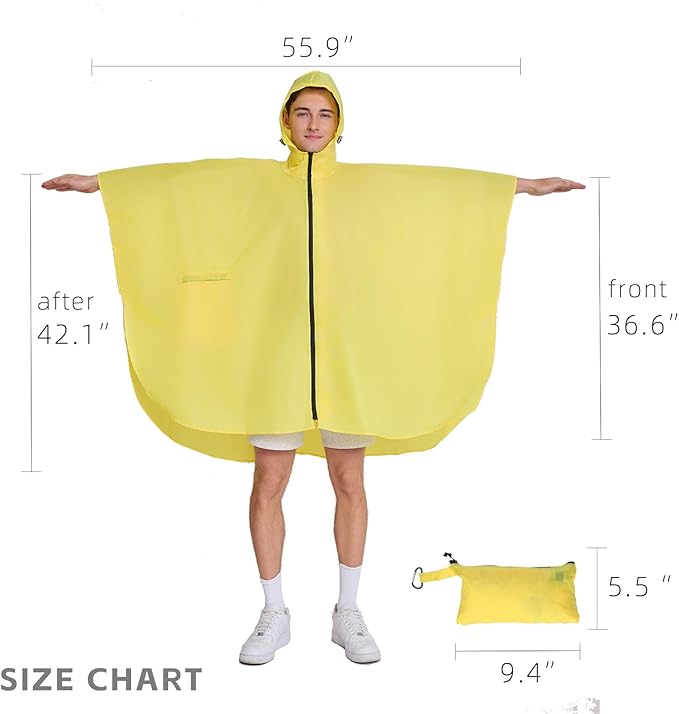 Cloak raincoat Unisex poncho Adult hooded men and women with pockets Mountaineering hiking rainstorm prevention