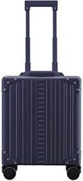 Aleon 16” Aluminum Vertical Underseat Carry-On Luggage - Luxury Business Briefcase with Wheels - Hardshell Suitcase for Airplane Travel (Sapphire)