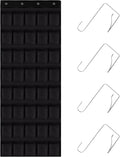 40 Mesh Pocket Over the Door Shoe Organizer,Hanging Shoe Rack for Closet Storage Holder for Dorm Room College Classroom Storag(Black)