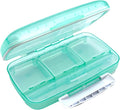 EZY DOSE Moisture-Proof Pill Case, Medicine Planner, Vitamin Organizer Box, Travel-Friendly, Latch-Closure to Secure Contents, 8 Individual Compartments of Multiple Sizes with Tight Seal, Large, Green