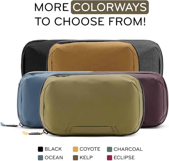 Peak Design Tech Pouch, Ocean, Electronics Organizer for Travel or Everyday Carry, Origami-Style Storage, Cable Pass-Through, Weatherproof Recycled Nylon, Gear Carry Bag for Men and Women