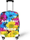 Customized Luggage Cover for Suitcase Personalized Name Suitcase Cover Fit 26-29 Inch Flower Luggage Covers Zip Closure Suitcase Cover Protector for Travel Business Anti-Scratch Baggage Cover