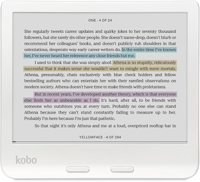 Kobo Libra Colour | eReader | 7” Glare-Free Colour E Ink Kaleido™ 3 Display | Dark Mode Option | Audiobooks | Waterproof | White
