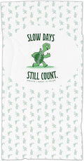 Sprints Athletic Running Towel, Full-Sized, Car Seat Cover - Moisture Wicking (Slow Days Still Count)