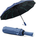 Large Double-Ribs Umbrella Automatic Folding Umbrella for Women Men, Travel, UPF 50+ UV Protection
