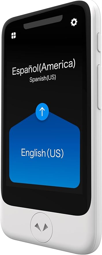POCKETALK S2 Plus Business eSIM 5 Year White - Voice & Camera Real-Time Translator - 92+ Languages, Extra Large Screen and Battery Life