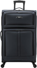 U.S. Traveler Anzio Softside Expandable Spinner Luggage, Dark Grey, Checked-Large 30-Inch