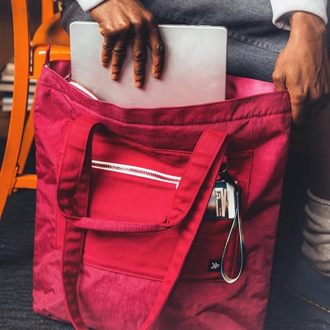 Thread Wallets Utility Tote – Large Travel Tote with Multi-Pocket Design, Laptop Compartment & Work Bag for Women