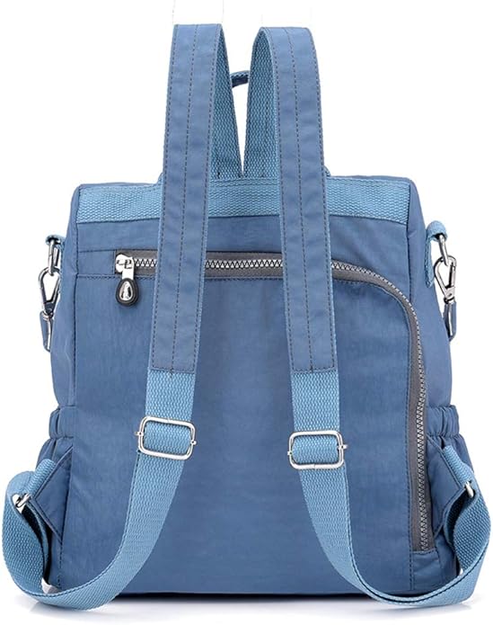 MINTEGRA Women Shoulder Backpack Multi-Pocket Nylon Purse Large Capacity Waterproof Casual Daypack