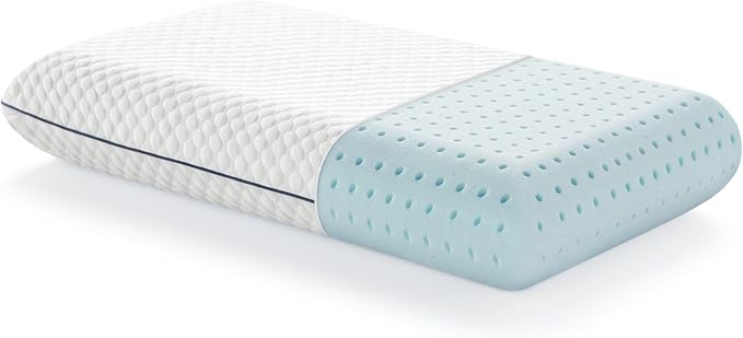 WEEKENDER Gel Queen Size-1-Pack-Medium Plush Feel-Neck and Shoulder Support-Side, Stomach, and Back Sleepers-Home, Hotel, & Hospital Essentials-CertiPur Certified Memory Foam Pillow, Blue
