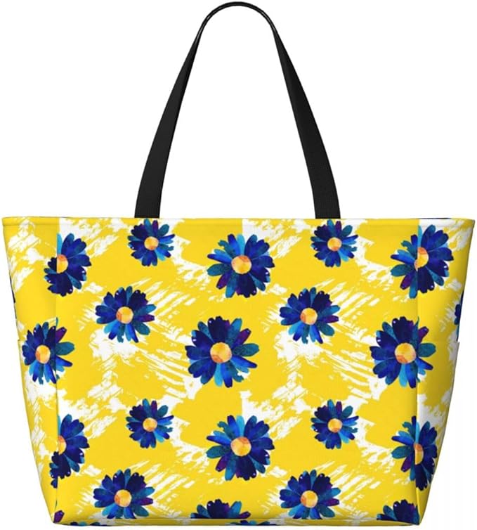 Waterproof Beach Tote Pool Bags for Women Ladies Extra Large Gym Tote Bag for Weekender Travel with Small Pouch