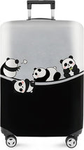 ANNA QUEEN Panda Family Luggage Cover, Cute Panda Design Suitcase Protector, Stretchable Washable Travel Sleeve for 32-34 Inch Luggage