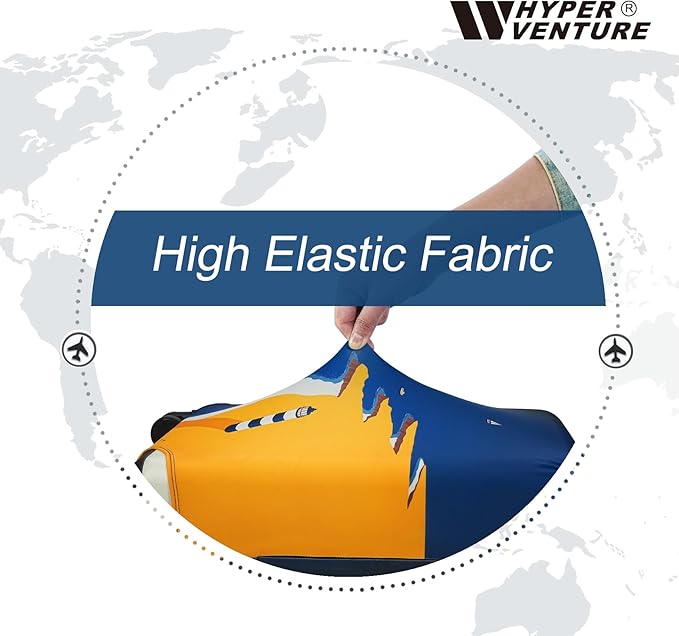 HYPER VENTURE Washable Luggage Cover - Fashion Suitcase Protector Fits 23-26 Inch Luggage (Lighthouse, M)