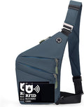 Anti Theft Crossbody Bags for Women Men, Multi-Pocket Shoulder Bag, Slim Sling Bags with 2 RFID Blocking Card