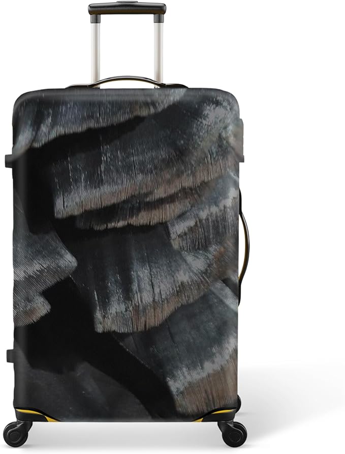 24 Inch PVC Luggage Protector Covers for TSA Approved Clear Suitcase Cover Protector Transparent Luggage Protective Cover Set (Painting, Suitable for 23"-24")