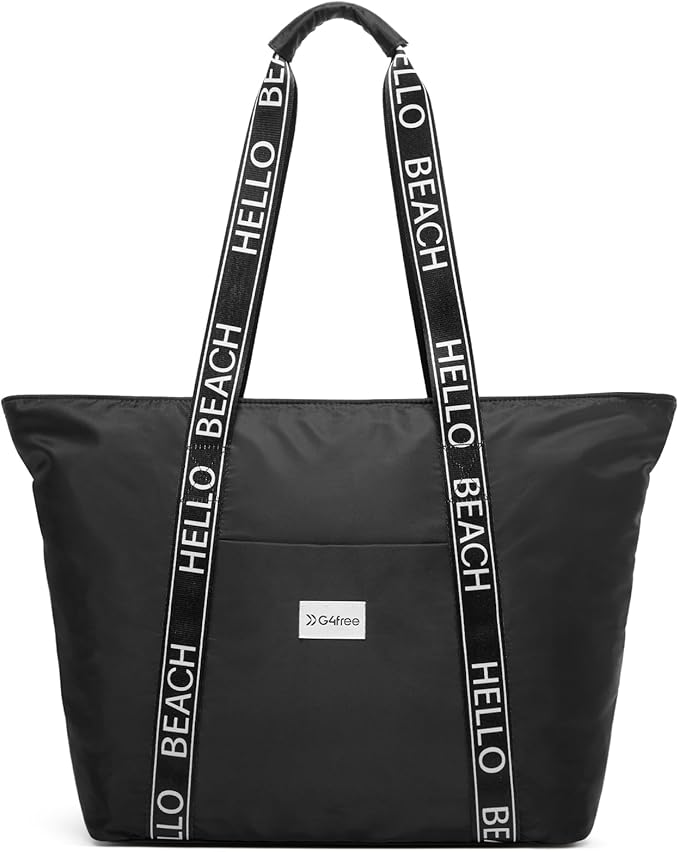 G4Free Beach Bag, Waterproof Beach Bags for Women, Personalized Strap Tote Bag for Women Birthday Gifts