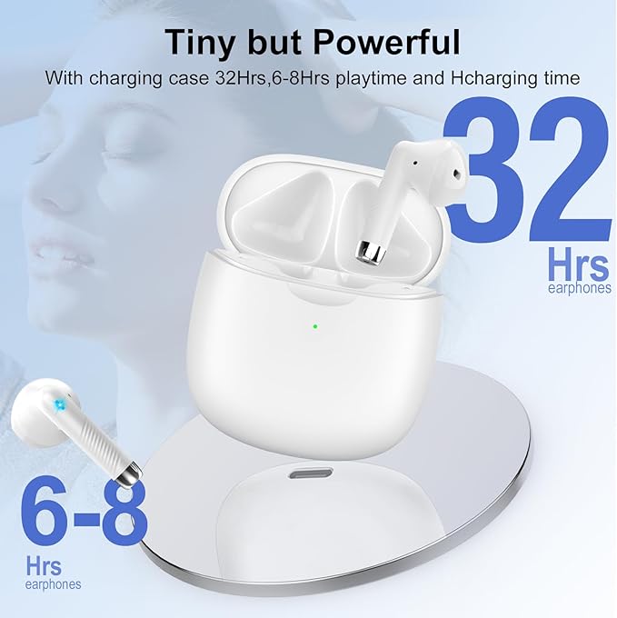 AI Translation Earbuds Real Time with Audio and Video Calls, 3-in-1 Language Translator Earbuds,164 Languages, 7 Translation Modes, 32H Buletooth 5.3 Headphones with Translating Device White