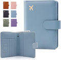 Melsbrinna Premium Leather Passport Holder Covers Case, Waterproof Rfid Blocking Travel Wallet Passport Holder with Pen Holder, Cute Passport Book for Women/Men