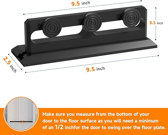 Door Security Bar, French Security Door Brace, Security Door Barricade, Withstands 3000 Lbs, Prevents Entry Burglaries Home Invasions