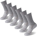 FOOTPLUS Hiking Copper Compression Socks,Unisex Cushioned Sole Arch Support Athletic Crew Running Socks