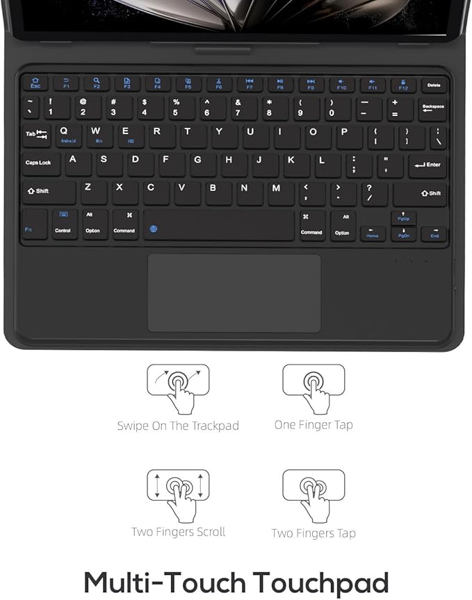 Tablet 10 Inch Android Tablets | with 10GB RAM + 64GB ROM (1TB Expand) | Octa-Core | 1280x800 IPS HD Touchscreen | Dual Camera | 6000mAh. Tablet with Keyboard (Blue)