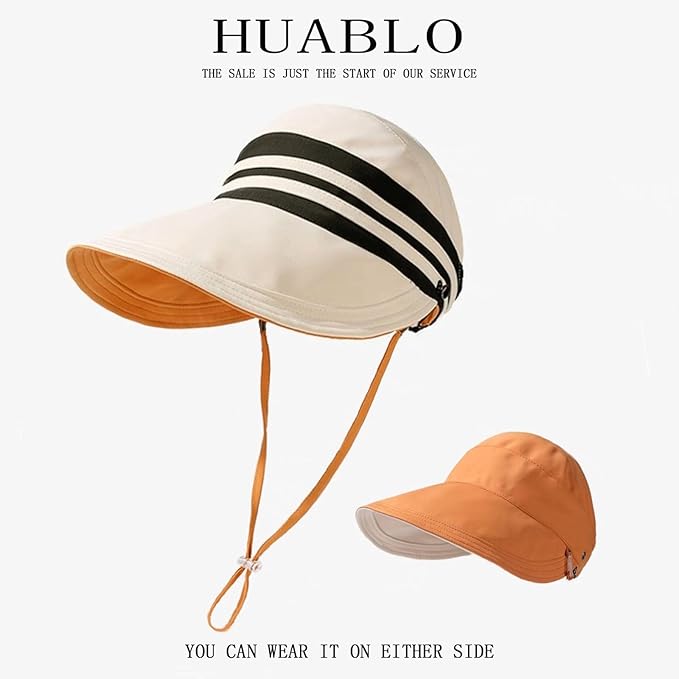 Sun Hats for Womens Wide Brim UV Protection Fishing Hats Packable Reversible Hollow Top Hat with Ponytail Beach Travel Hats