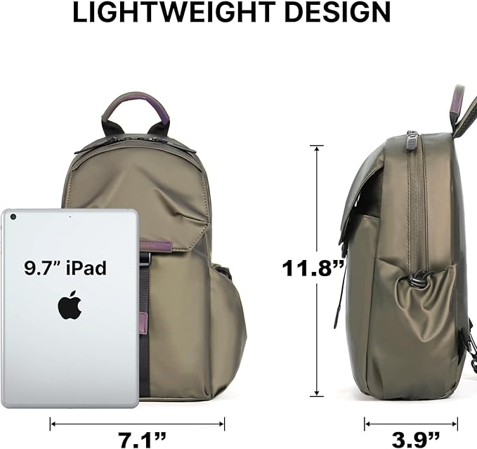 Crossbody Messenger Bag for Women Men Travel Backpack Convertibale Sling Bag Travel Hiking Daypack，Water-Resistant (champagne, small)