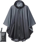 SaphiRose Rain Poncho Jacket Coat Hooded for Adults with Pockets
