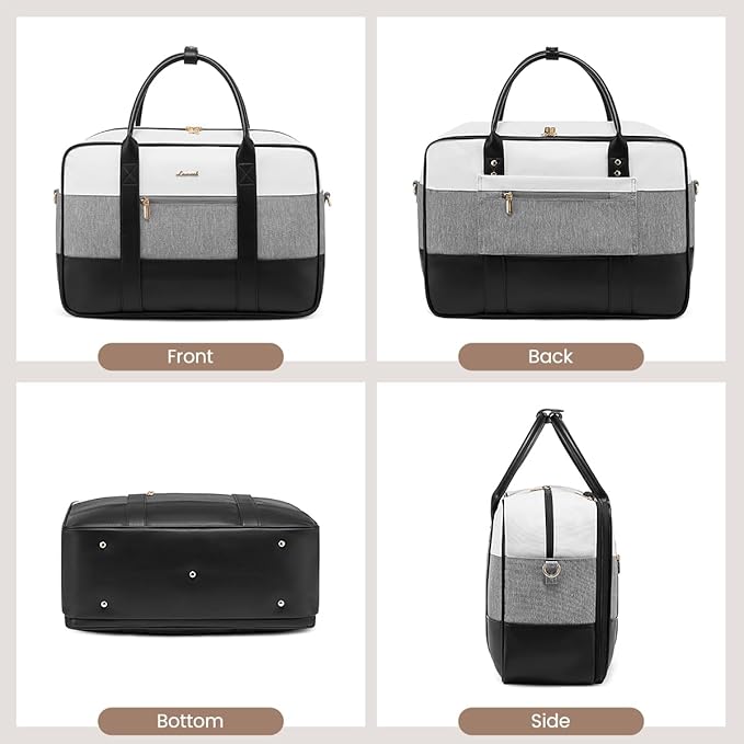 LOVEVOOK Weekender Travel Duffel - Personal Item Duffle Bags for Women with Laptop Compartment, Overnight Bag with Toiletry Bag, Yoga Gym Bag with Wet Pocket, Hospital Bag for Labor and Delivery