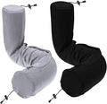 Dot&Dot Twist Memory Foam Travel Pillow for Airplanes - Travel Neck Pillow for Sleeping - Airplane Pillow for Neck Support, Chin, Lumbar and Leg - Adjustable, Bendable Neck Roll Pillow (Gray Black AC)