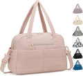Travel Duffle Bag,Puffer Carry On Duffel Bag with Laptop Compartment Waterproof Overnight Weekender Bags for Women Large Hospital Tote Bags for Labor and Delivery(Large,Pink)